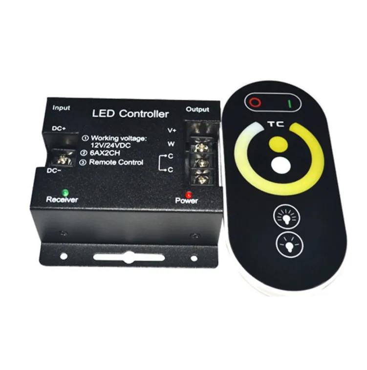 RF Dual Color Temperature Dimmer and Color Changing Controller LED Strip Light