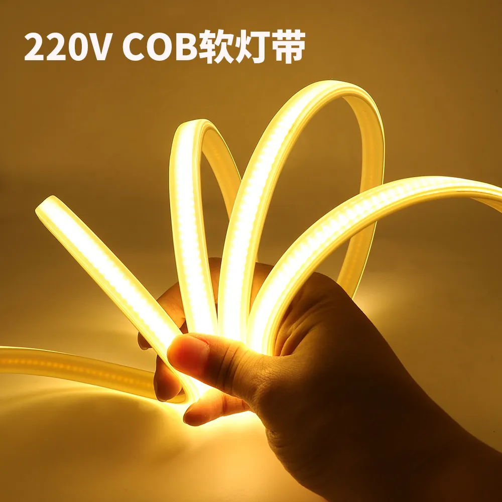 110V 220V High Voltage Waterproof COB LED Strip Light
